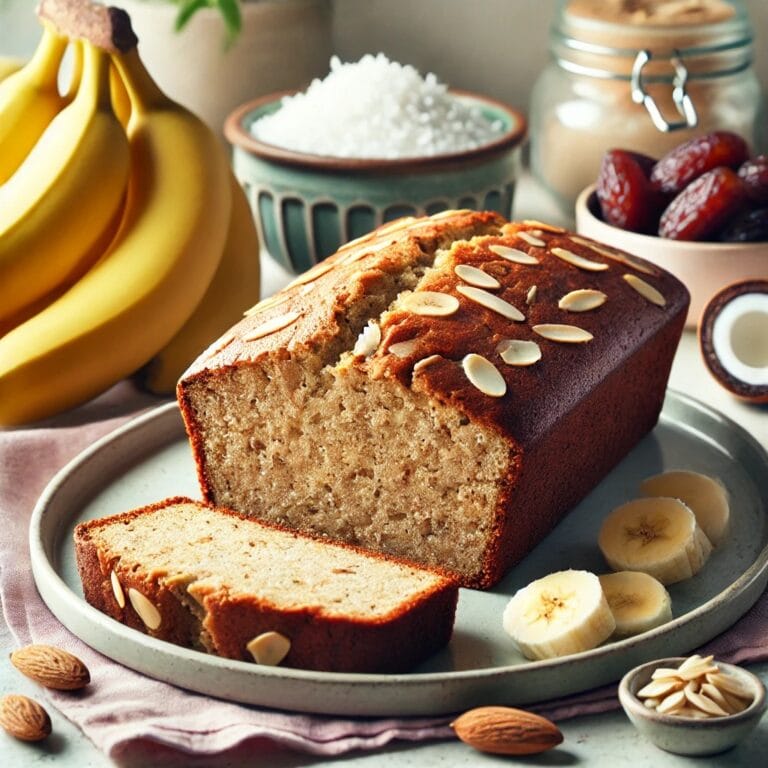 Veganes Bananenbrot ohne Kristallzucker – Natürlich süß & saftig! 🍌✨ 