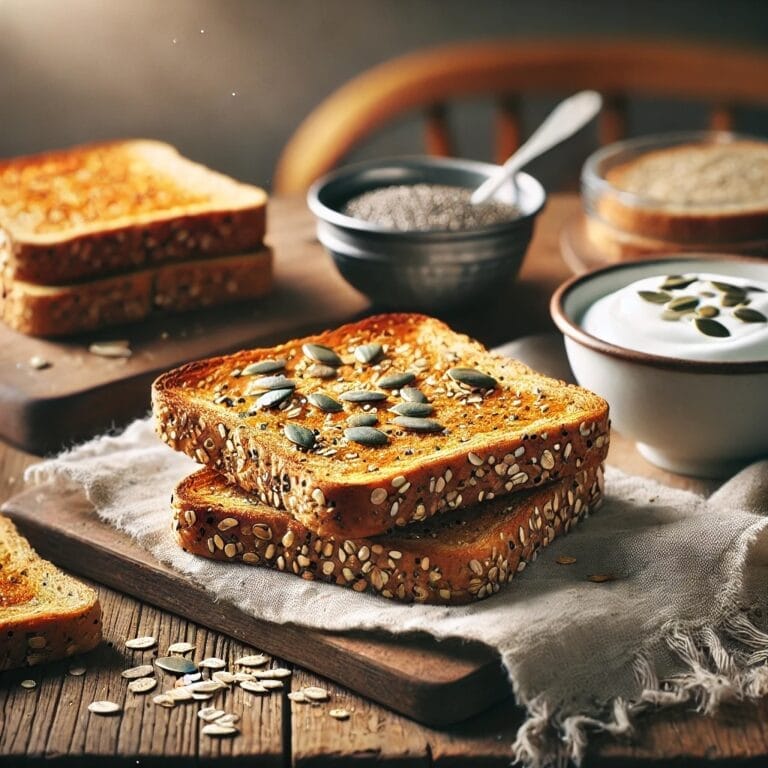 Schnelle glutenfreie Toasties: Gesundes Frühstück aus Haferflocken, Chiasamen und Joghurt