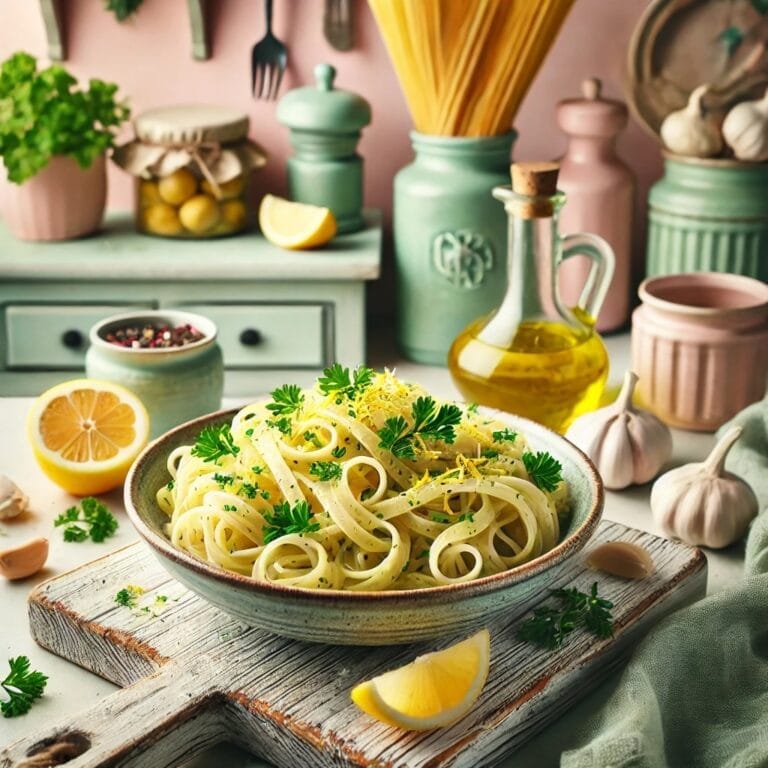 Zitronen-Knoblauch-Pasta – Schnelles 15-Minuten-Rezept mit nur 5 Zutaten