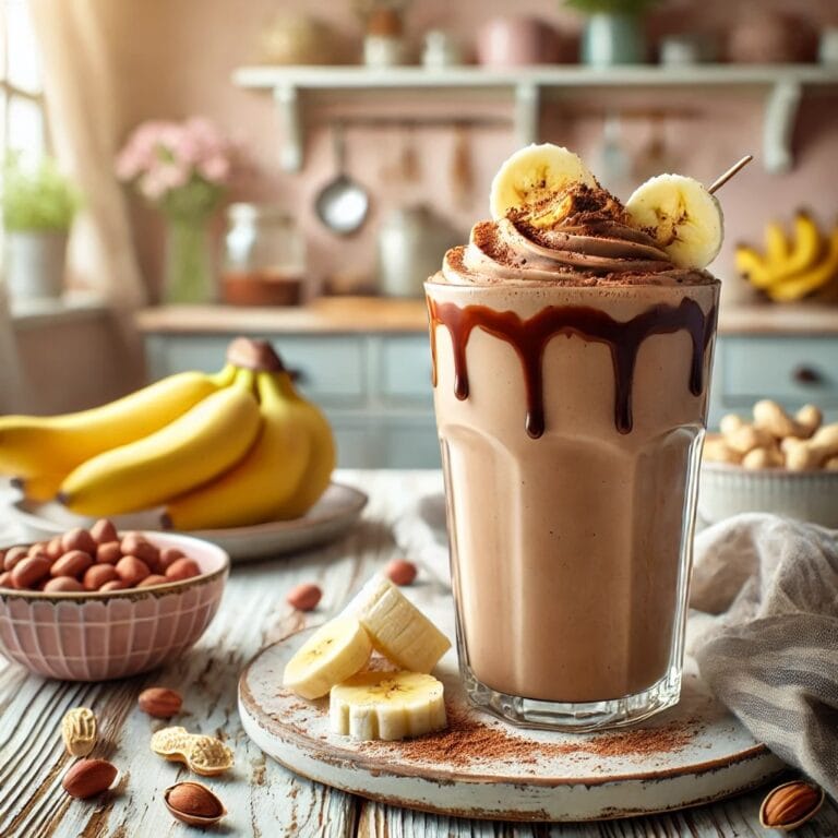 Schokoladiger Bananen-Erdnussbutter-Smoothie – Gesundes Rezept gegen Liebeskummer und Sorgen