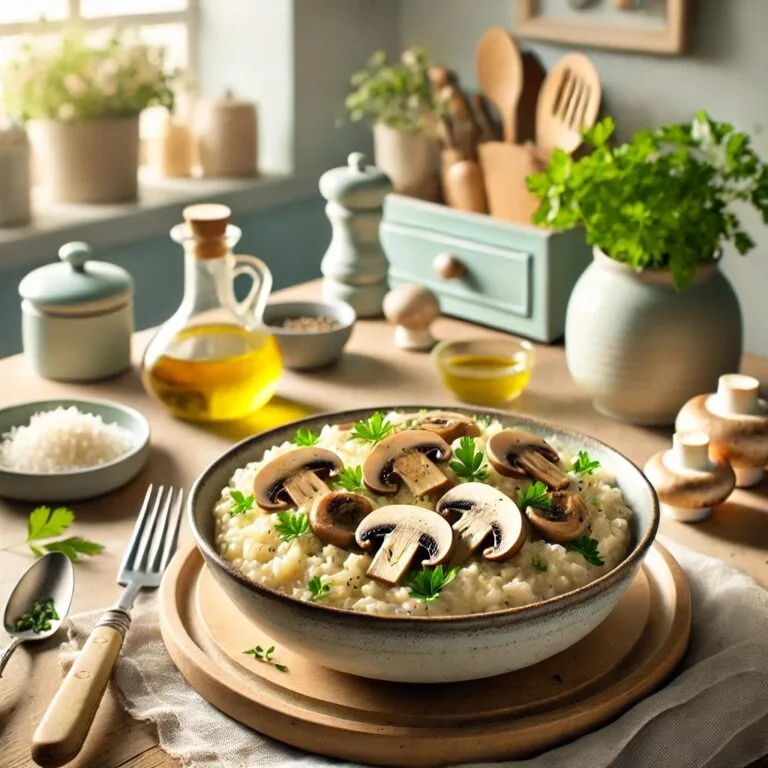 Cremiges Pilz-Risotto ohne Sahne – Einfaches Rezept mit vollem Geschmack