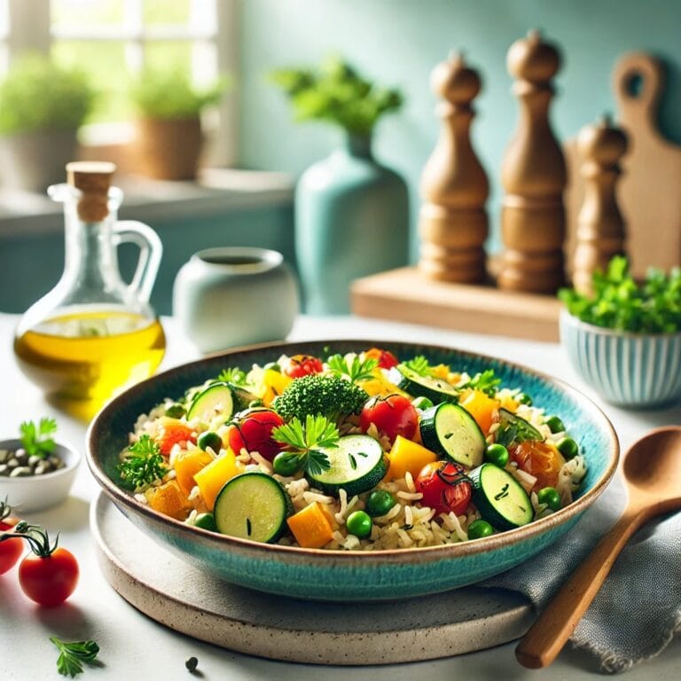 Mediterrane Gemüse-Reispfanne – Gesundes Rezept nach der Mittelmeerdiät