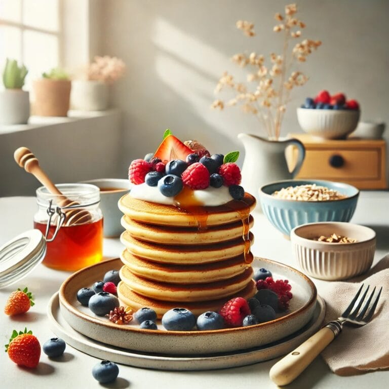 Protein-Pancakes mit Haferflocken – Leicht, lecker und perfekt fürs Abnehmen! 🥞✨