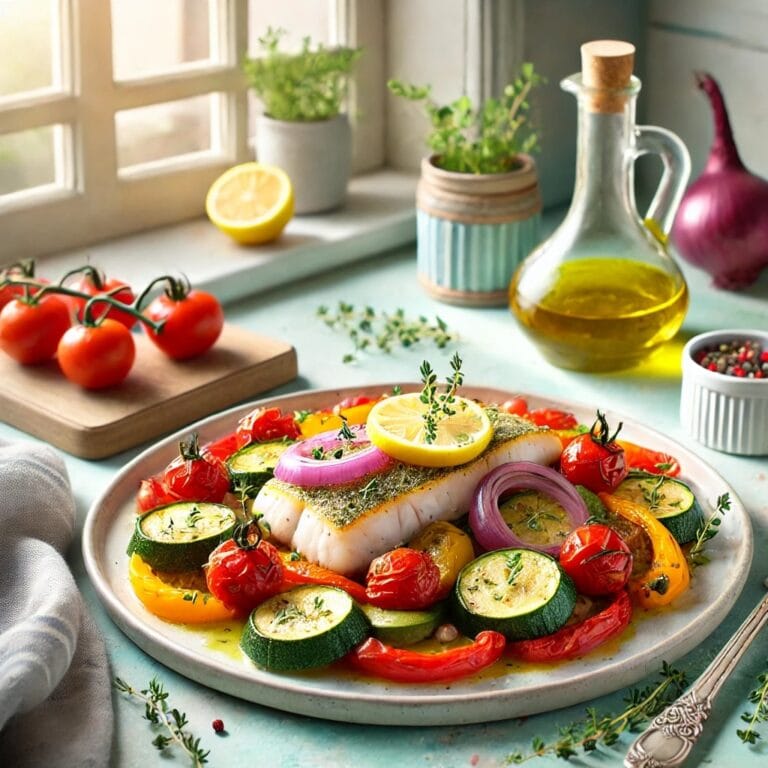 Mediterraner Ofen-Fisch mit Gemüse – Gesund, einfach und in 30 Minuten fertig