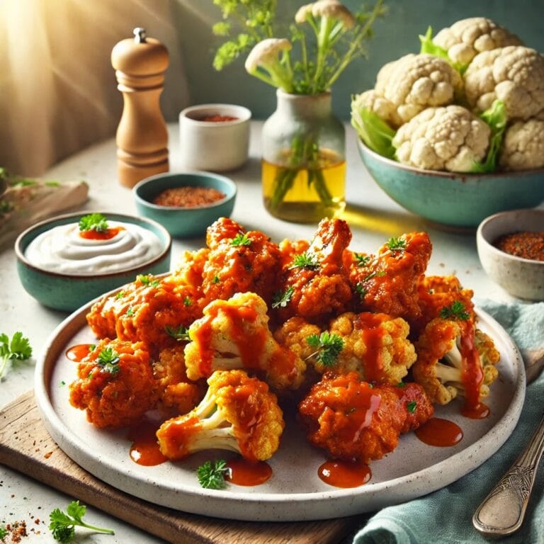 Vegane Buffalo-Blumenkohl-Wings
