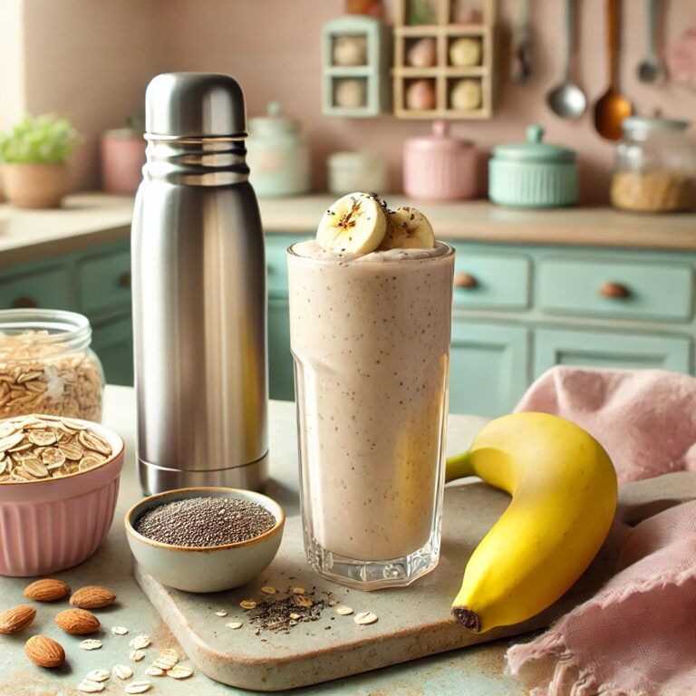 Sättigender Smoothie für die Mittagspause und zum Mitnehmen