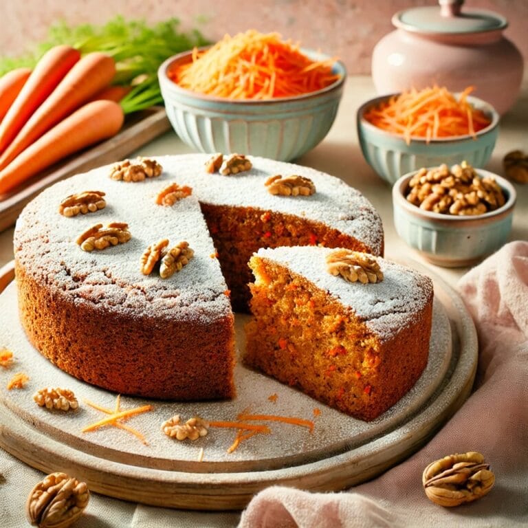 Veganer Karottenkuchen 🥕 – Saftig, einfach & unwiderstehlich!