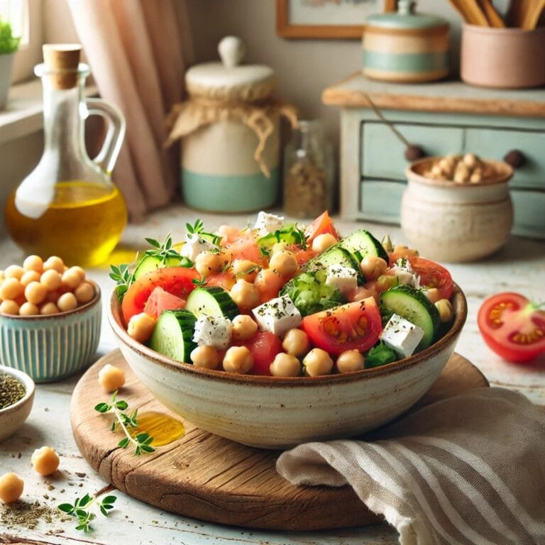 Griechischer Protein-Salat 🥗🇬🇷 – Frisch, leicht & sättigend!