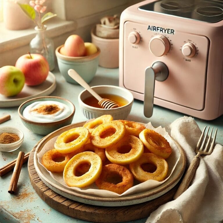 Airfryer-Apfelringe mit Zimt – Der perfekte gesunde Snack!