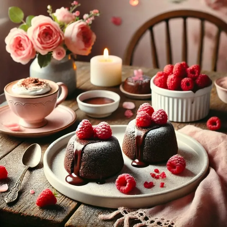 Schokoladen-Himbeer-Lava-Cakes – Schokomuffin mit flüssigem Kern