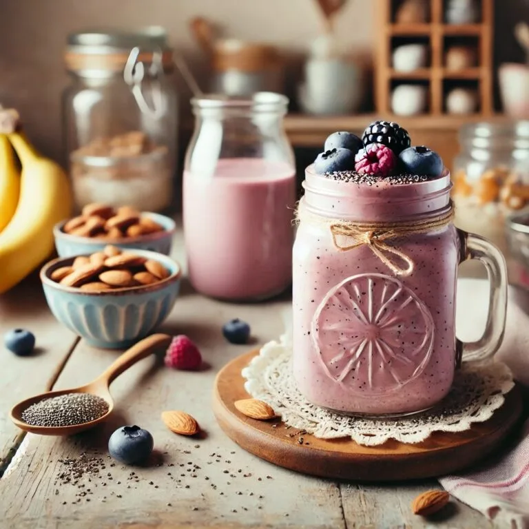 Protein-Smoothie mit Beeren & Chiasamen – Der perfekte Energie-Boost für deinen Tag!