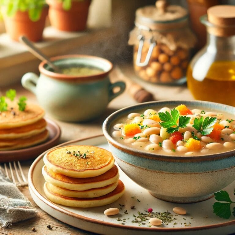 Weiße Bohnensuppe mit Dicke Pfannkuchen – Deftig, Sättigend & Voller Geschmack!