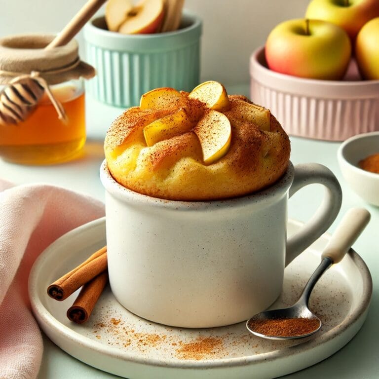 5-Minuten-Dessert: Apfel-Zimt-Tassenkuchen – Lecker, Zuckerfrei & Einfach!