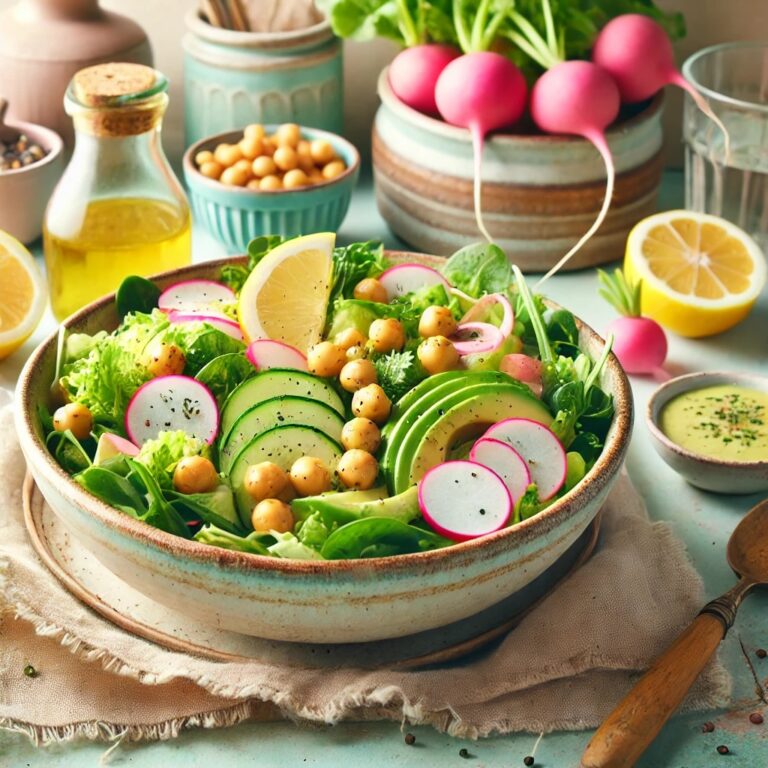 Frische Frühlings-Salat-Bowl mit Zitronen-Dressing – Leicht, Sättigend & Perfekt für Meal Prep! 