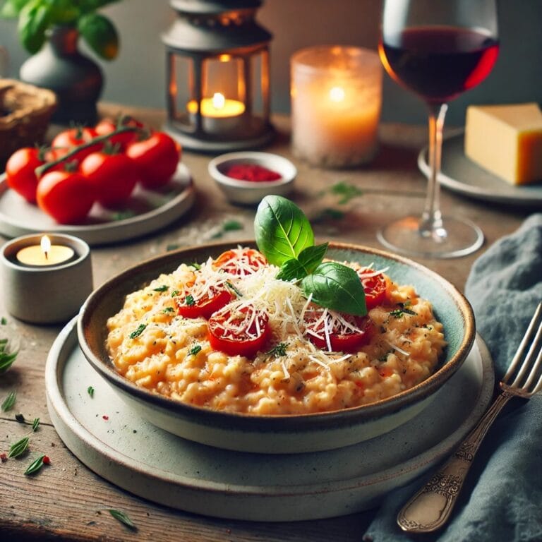 Cremiges Tomaten-Ricotta-Risotto – Das perfekte Essen für Verliebte!