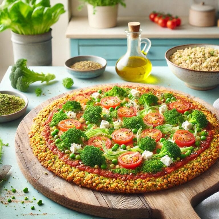 High-Protein-Pizza mit Kichererbsenmehl – Leicht, Knusprig & Voller Eiweiß!
