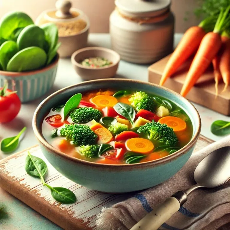 Bunte Gemüsesuppe – Leicht, Nährstoffreich & Perfekt als Meal Prep!
