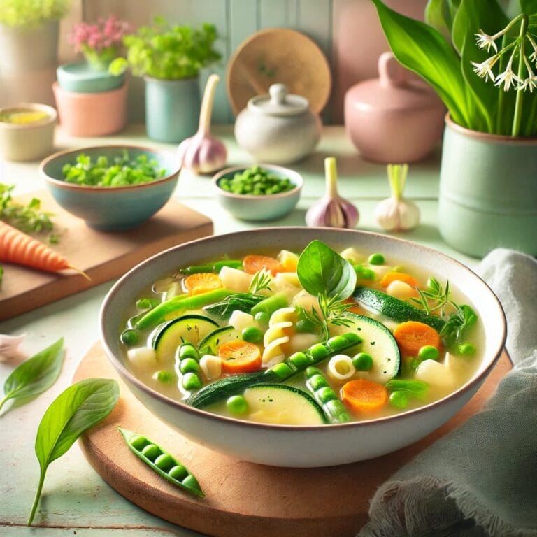 Frühlingshafte Minestrone mit Bärlauch & Gemüse – Leicht, Würzig & Voller Vitamine! 