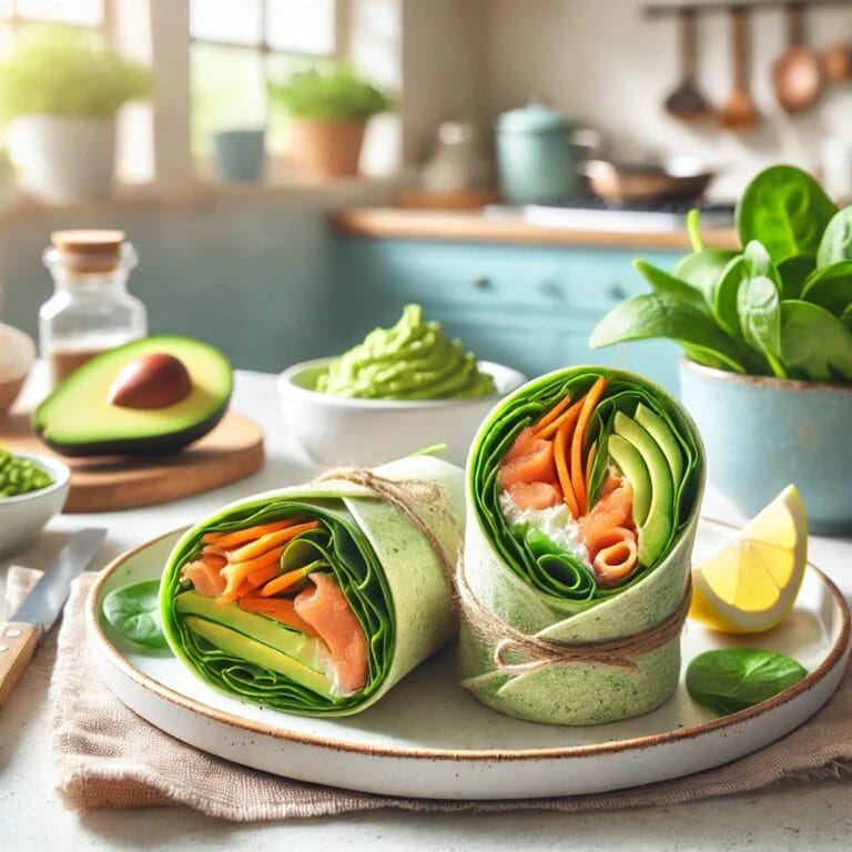 Frühlings-Wraps mit Avocado & Lachs – Leicht, Nährstoffreich & Schnell Gemacht! 