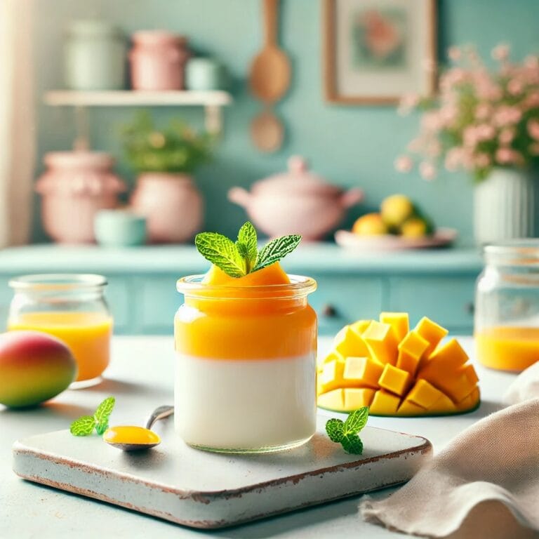 Fruchtige Oster-Panna Cotta mit Mango – Zuckerfrei, Cremig & Perfekt zum Vorbereiten!