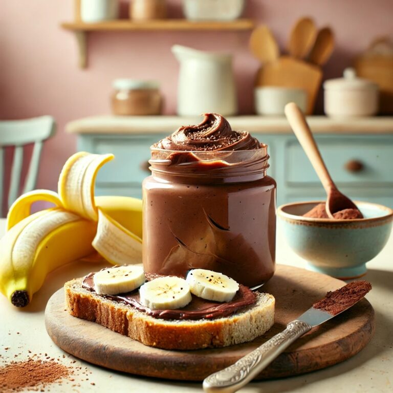 Bananen-Schoko-Aufstrich mit Mandelmus – Süß, proteinreich & in 5 Min. fertig!