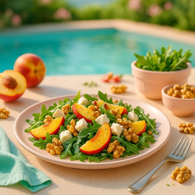 Bunter Sommersalat mit Nektarine, Rucola & Feta – frisch, fruchtig, fantastisch!