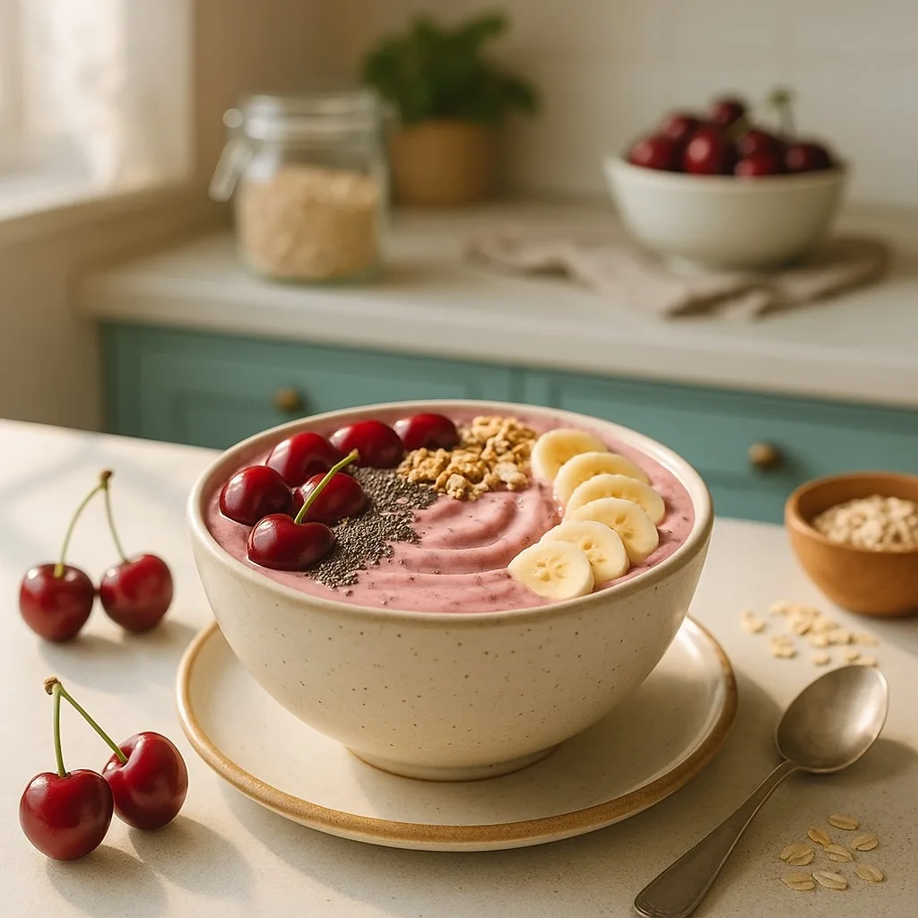 Kirsch-Smoothie Bowl: Fruchtiger Sattmacher zum Löffeln