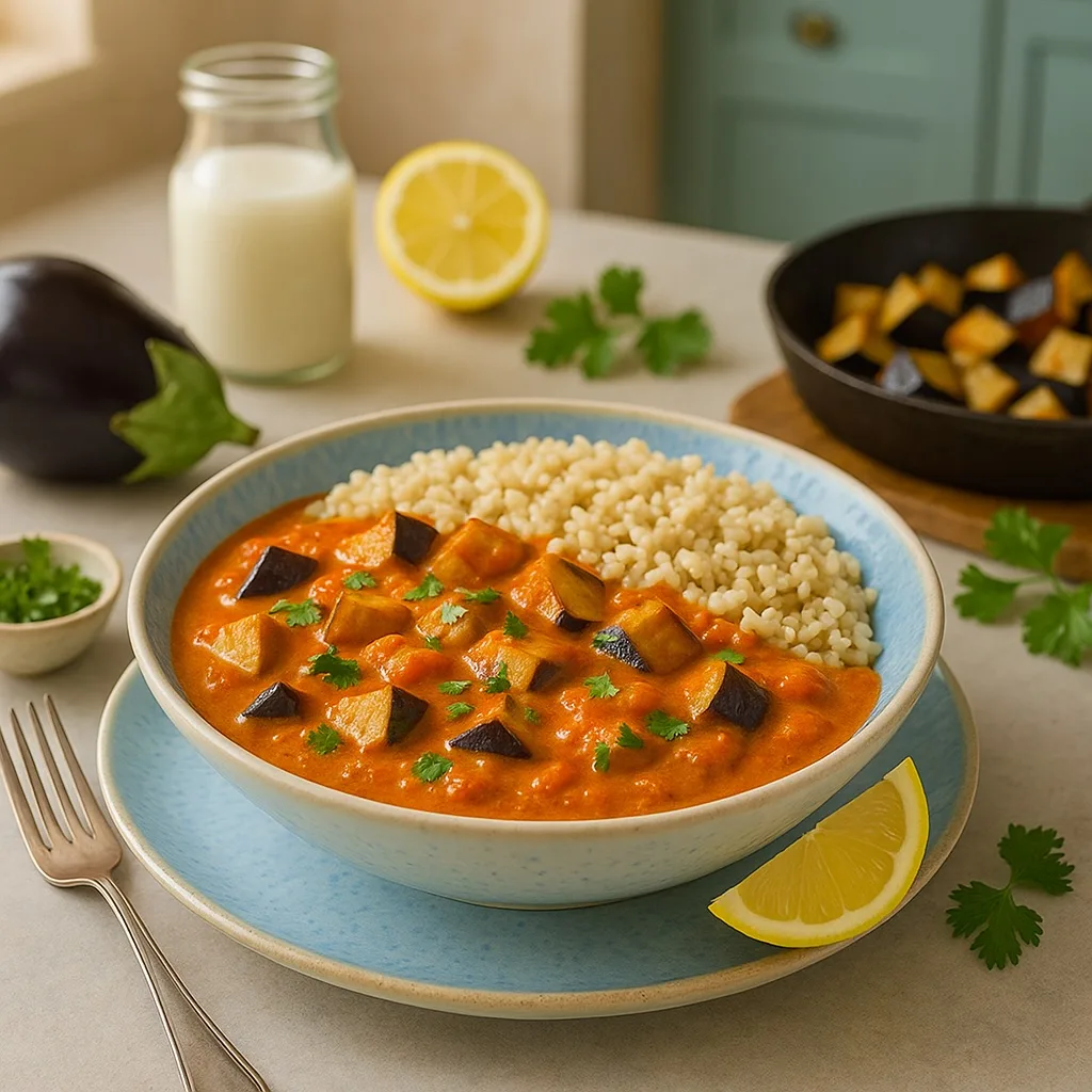 Auberginen-Curry mit Kokos & Tomate