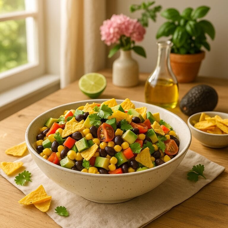 Tex-Mex-Salat mit Tortillachips – Frisch, bunt & mit Crunch