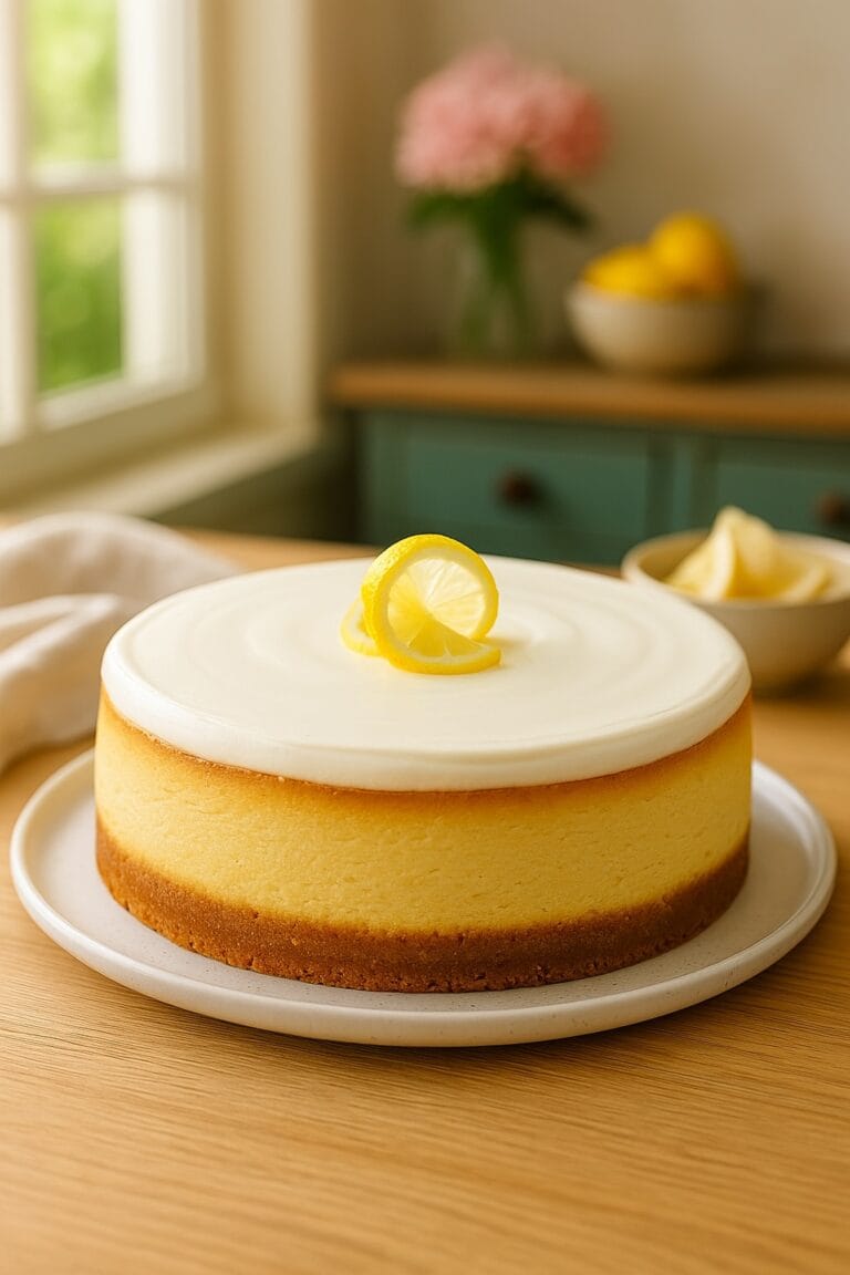 New York Cheesecake mit Keksboden