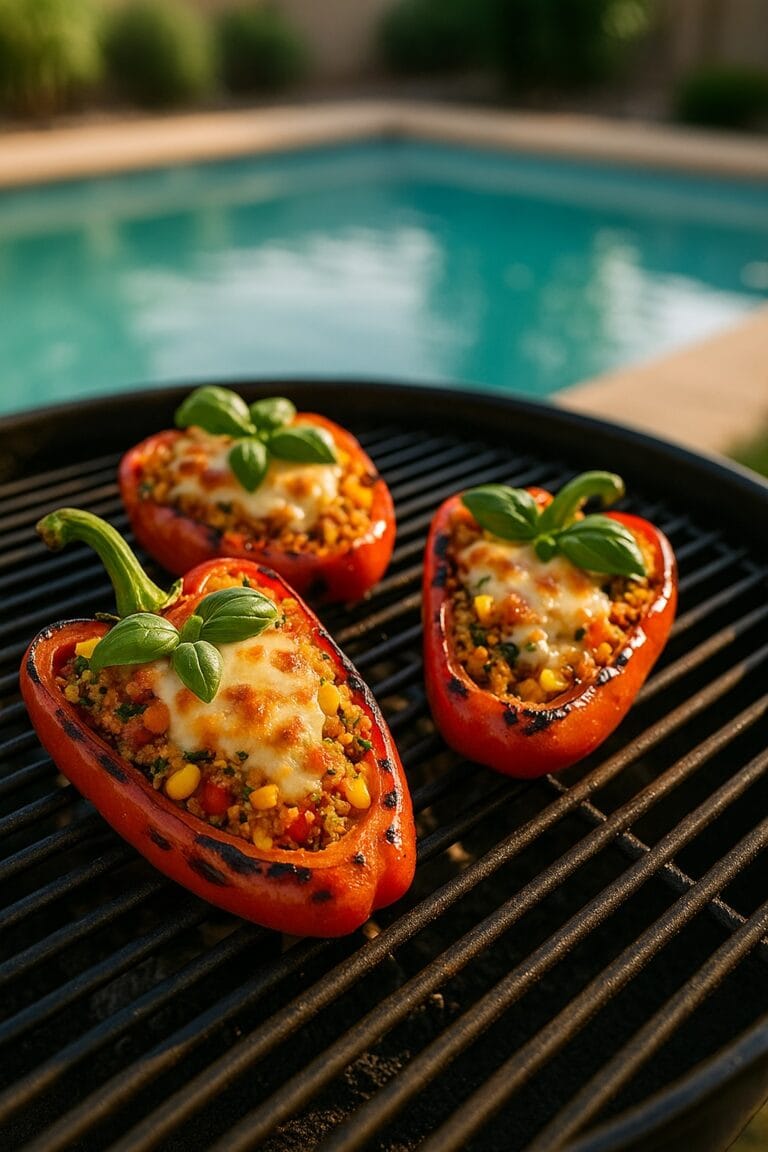 Gefüllte Spitzpaprika vom Grill (vegetarisch/vegan)