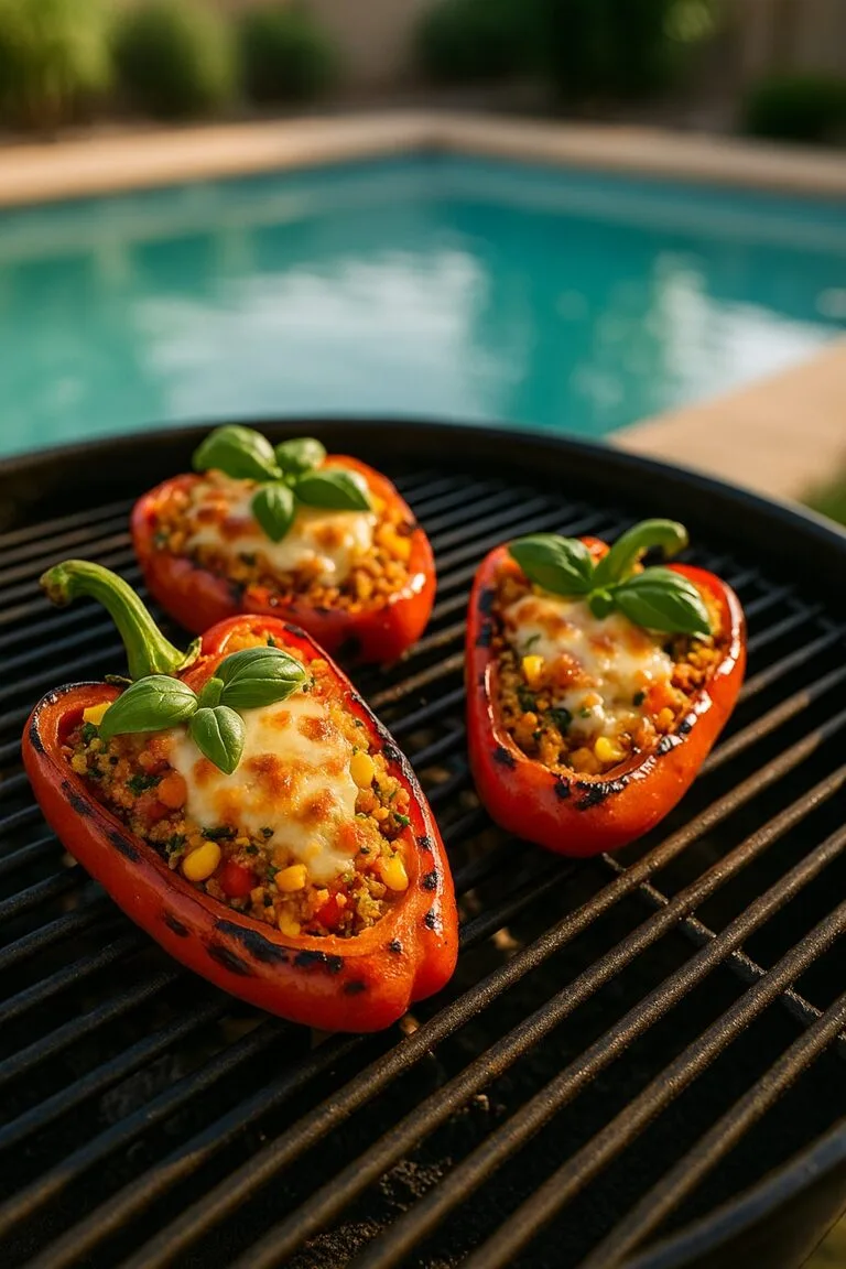 Gefüllte Spitzpaprika vom Grill (vegetarisch/vegan)