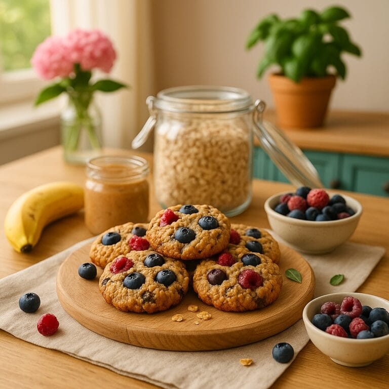 Haferkekse mit Beeren & Banane 