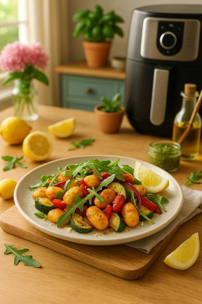 Knusprige Gnocchi-Gemüsepfanne aus dem Airfryer