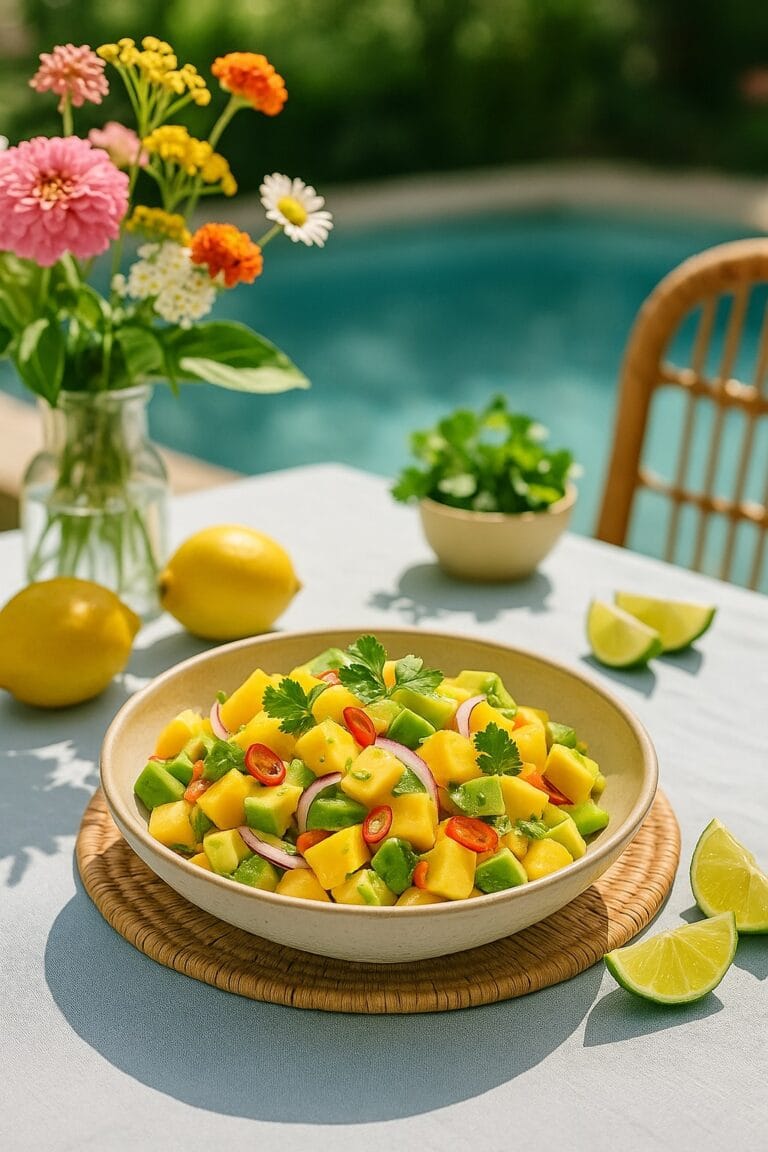Mango-Avocado-Salat mit Limette & Chili