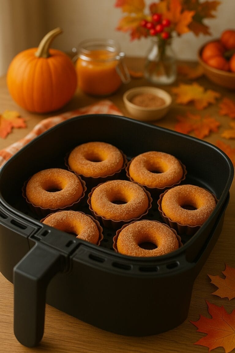 Airfryer Kürbis-Donuts – fluffig, würzig & in 15 Min. fertig