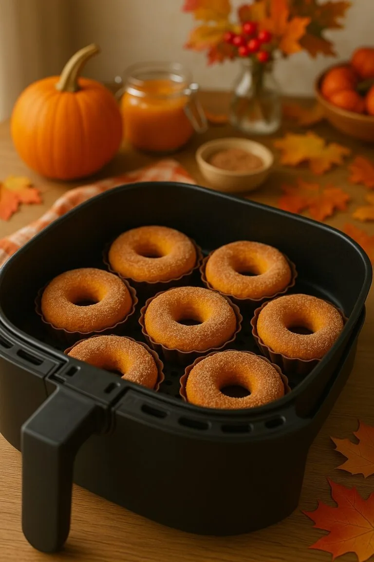 Airfryer Kürbis-Donuts – fluffig, würzig & in 15 Min. fertig